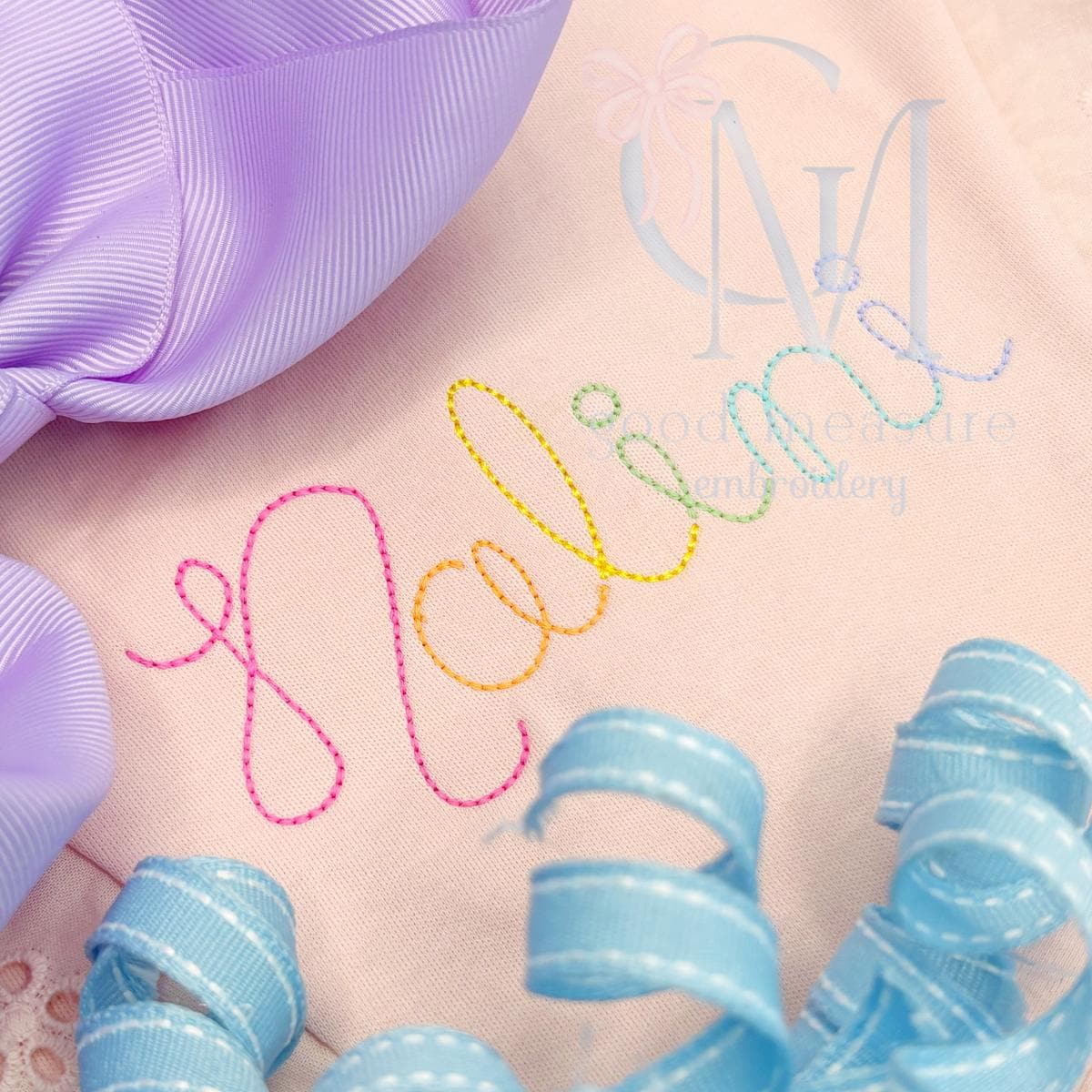 The Nora Font Embroidery Design