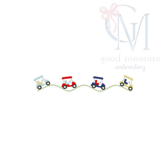 Golf Carts and Green Embroidery Design