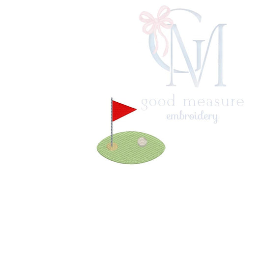 Mini Golf Green Embroidery Design