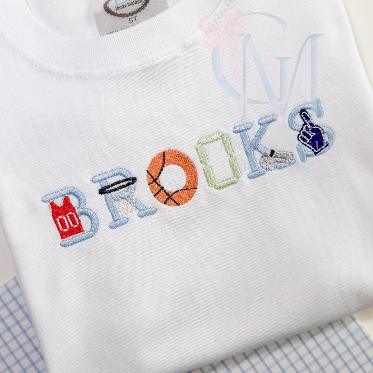 Basketball Font Embroidery Design