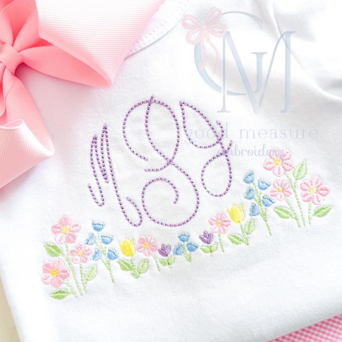 Spring Wildflowers Embroidery Design