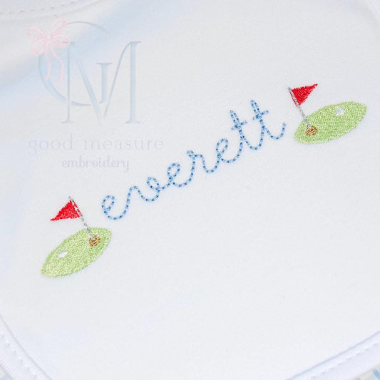 Mini Golf Green Embroidery Design