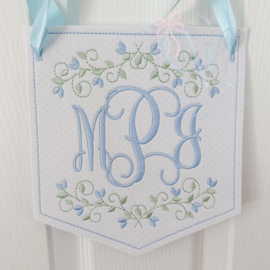 In the Hoop Simple Applique Banner Embroidery Design