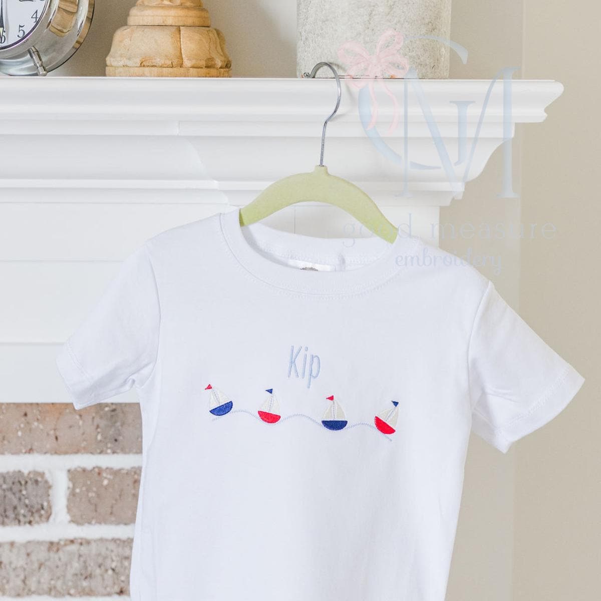Sailboats on Waves Embroidery Design