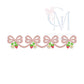 Bow Swag Floral Strawberry Embroidery Design