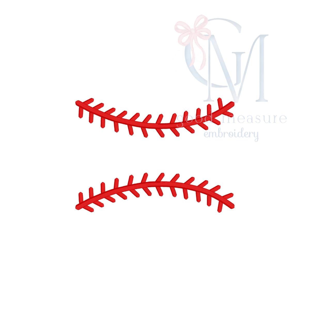 Baseball Stitches Satin Name Frame Embroidery Design