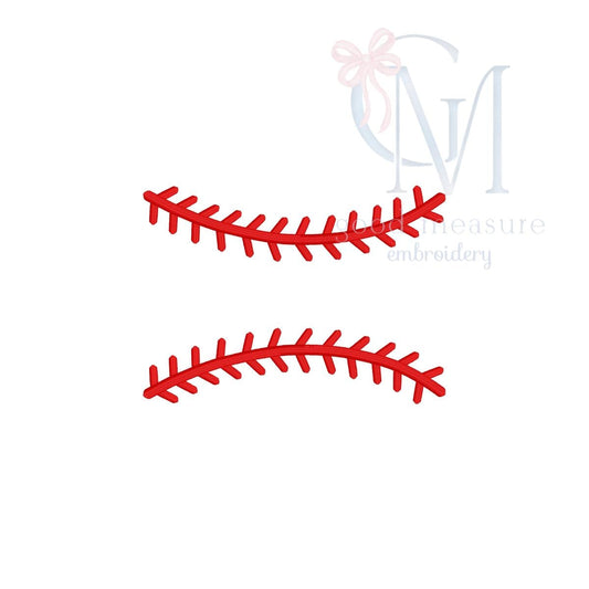 Baseball Stitches Satin Name Frame Embroidery Design