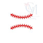 Baseball Stitches Satin Name Frame Embroidery Design