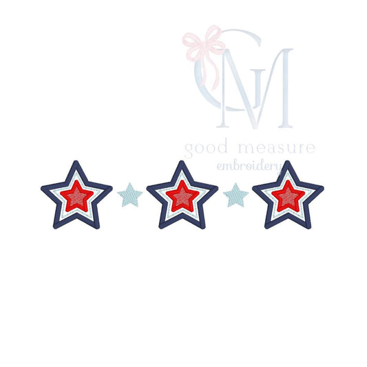 Satin Star Sketch Trio Embroidery Design