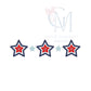 Satin Star Sketch Trio Embroidery Design