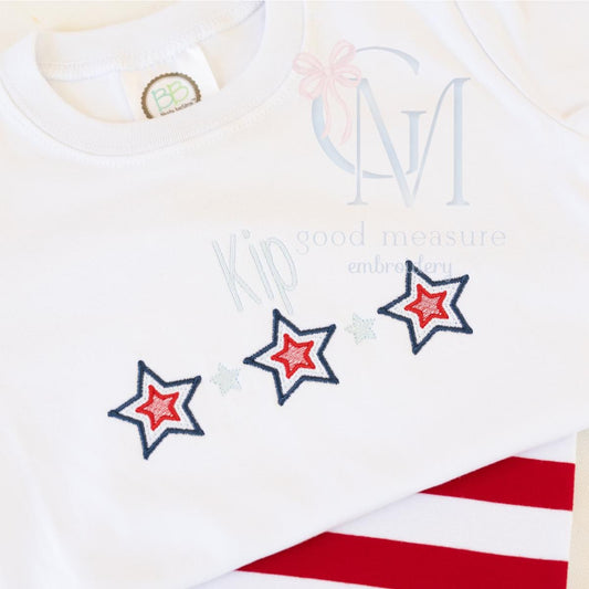 Satin Star Sketch Trio Embroidery Design