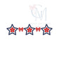 Satin Star and Bow Sketch Trio Embroidery Design