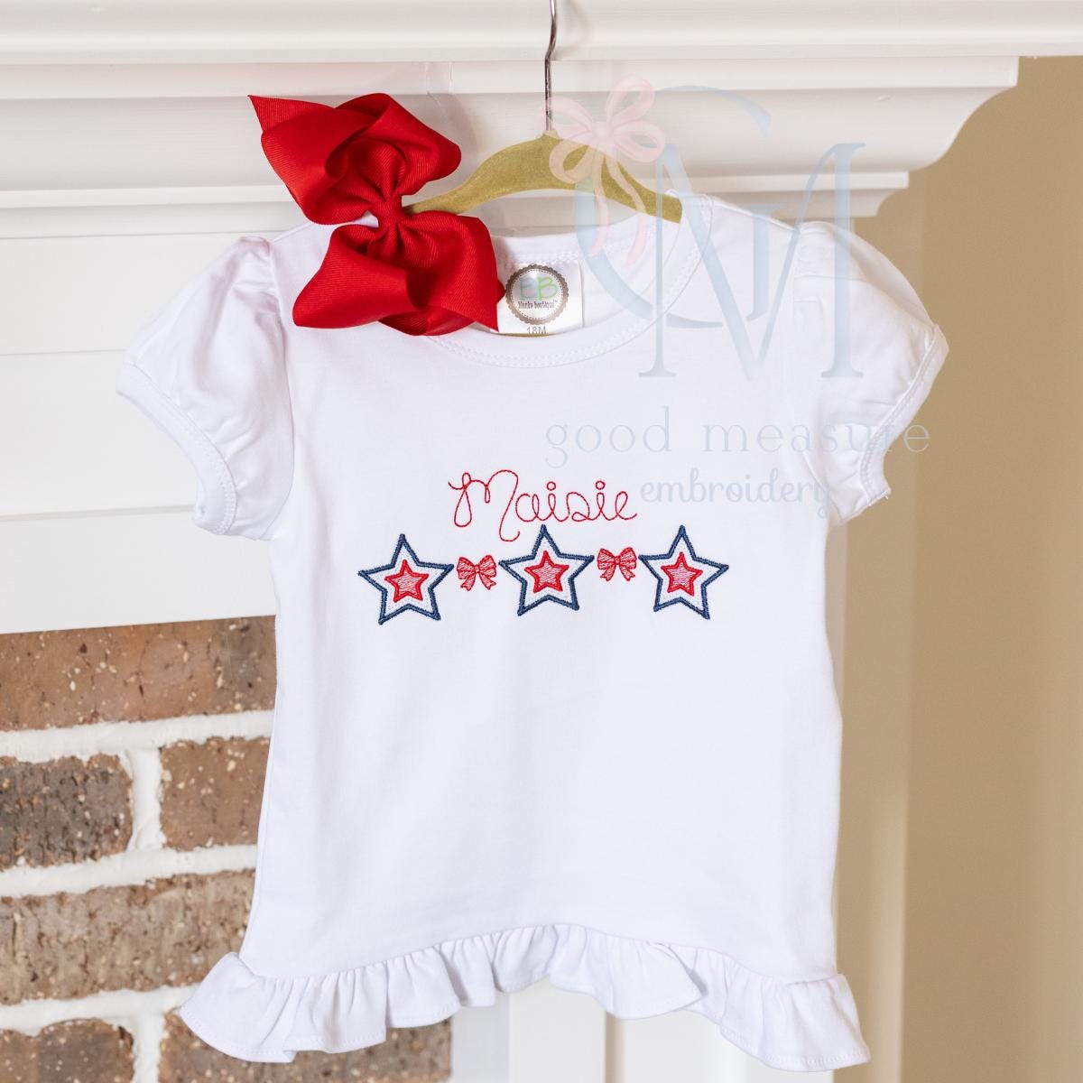 Satin Star and Bow Sketch Trio Embroidery Design