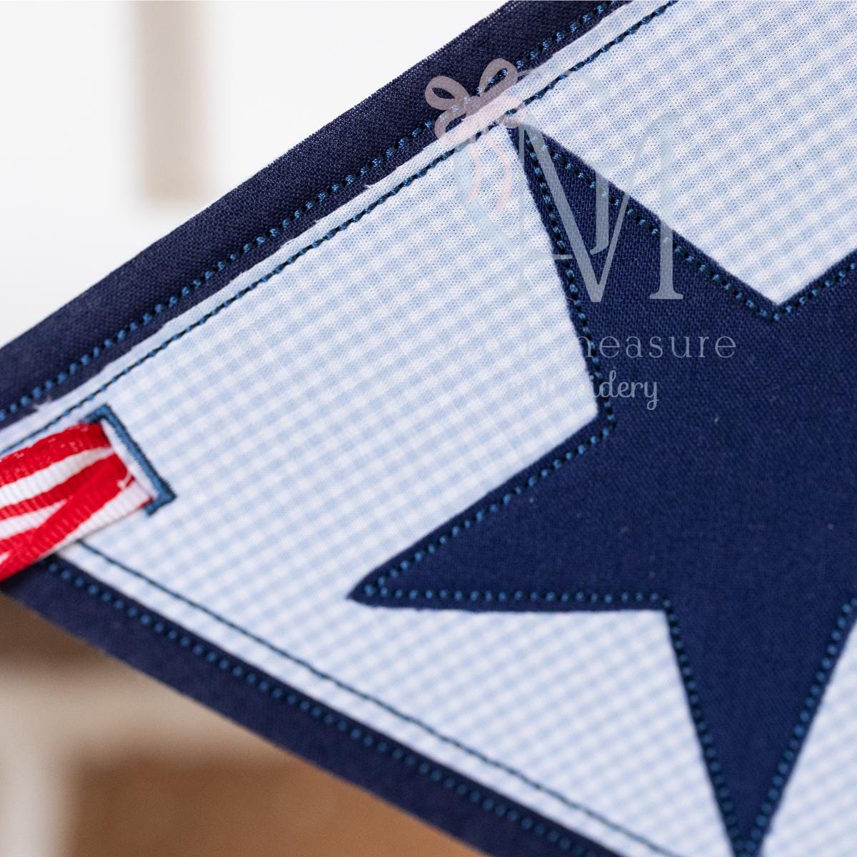 In the Hoop Star Pennant Banner Machine Embroidery Design