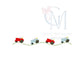 Tractors on Hills Embroidery Design