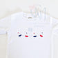 Sailboats on Waves Embroidery Design