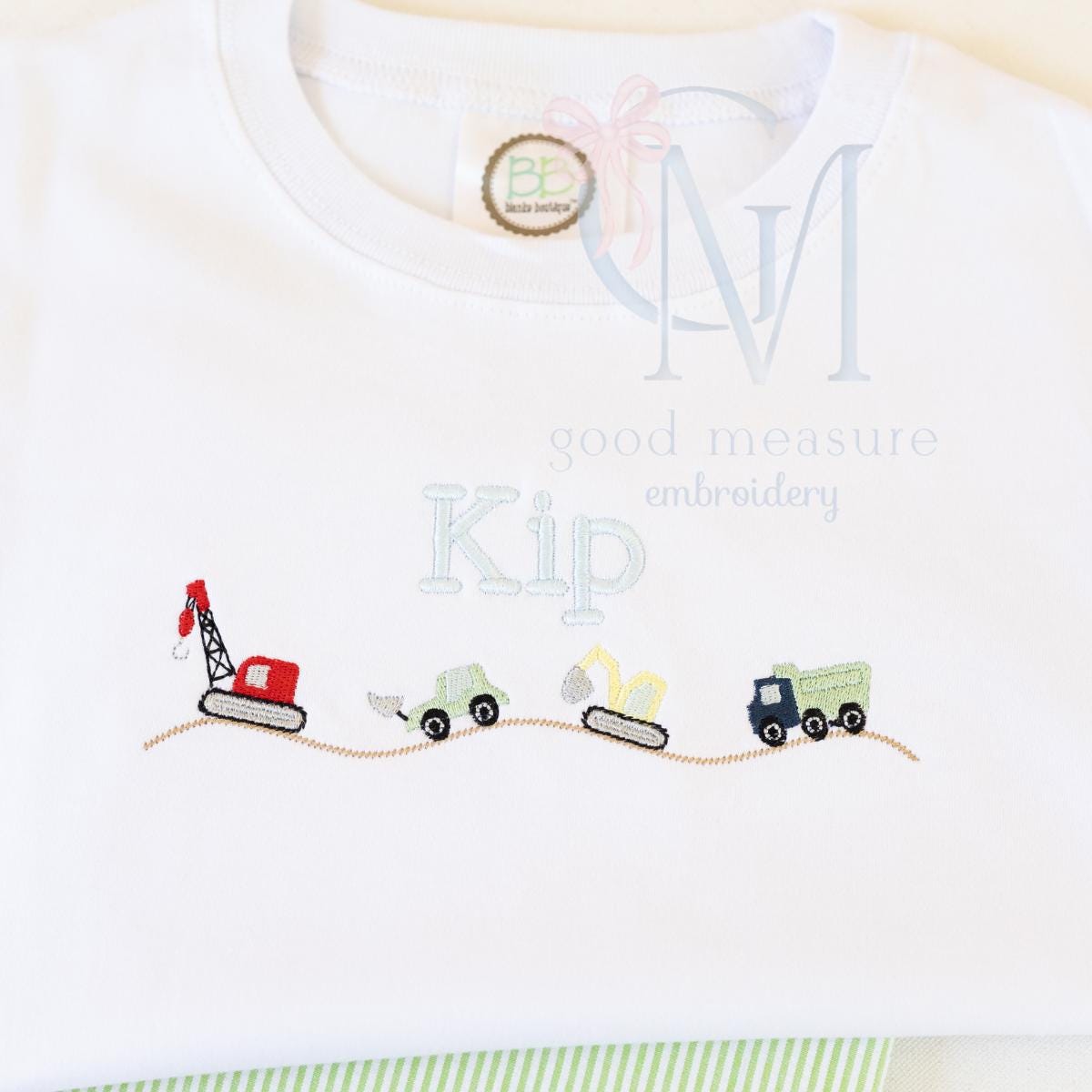 Construction Crew Rolling Along Embroidery Design