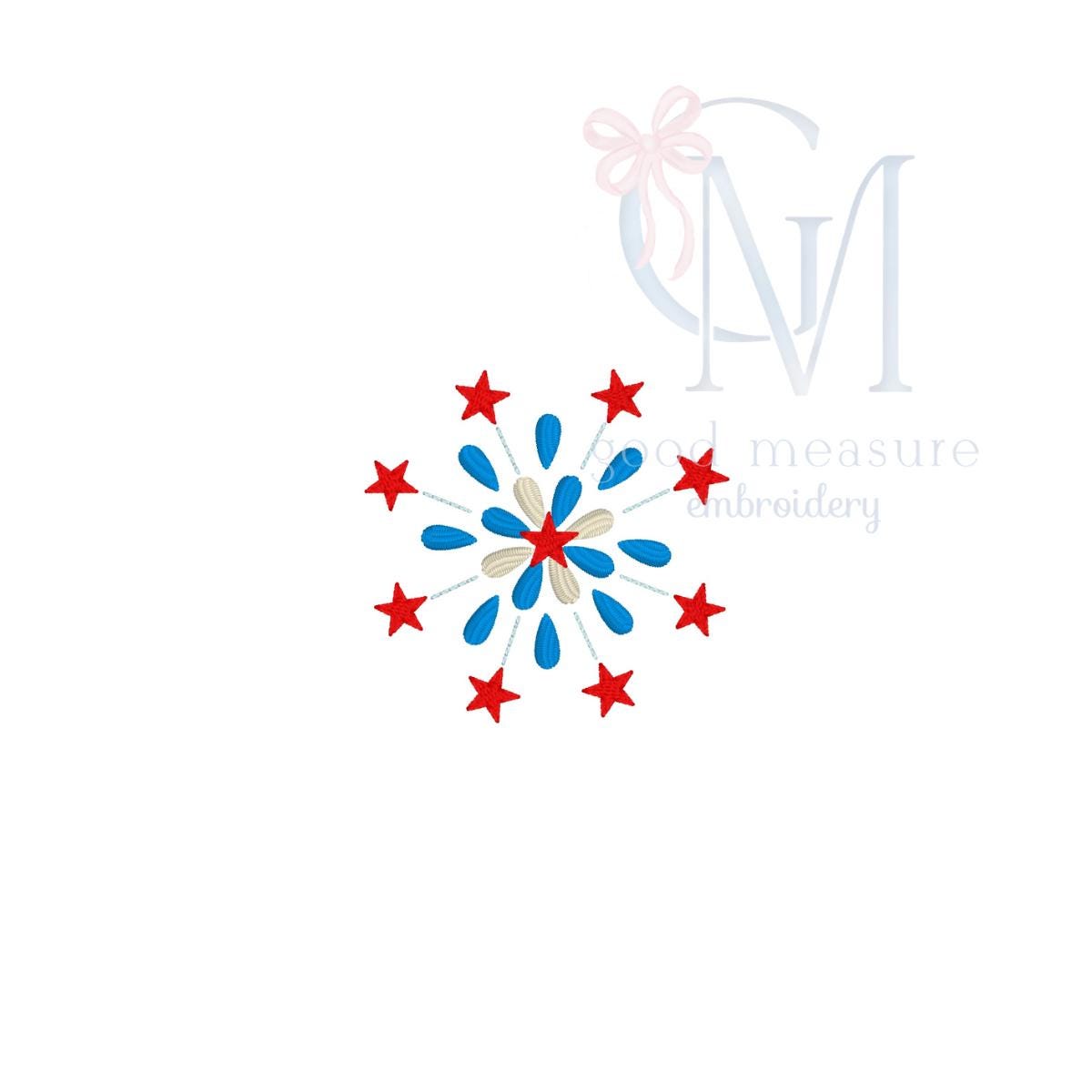 Firework Mini Fill Embroidery Design
