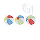 Beach Ball Trio Sketch with Satin Border Embroidery Design