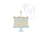 Floral Birthday Cake Mini Fill Embroidery Design