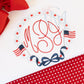Bow and Stars Crest Machine Embroidery Design