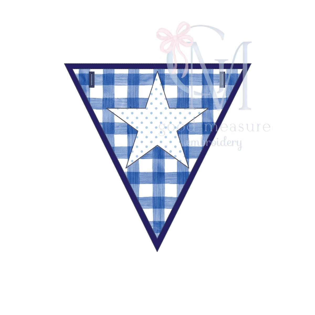 In the Hoop Star Pennant Banner Machine Embroidery Design