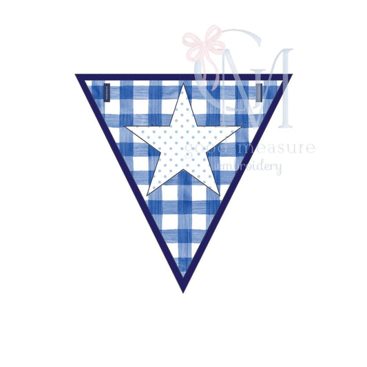In the Hoop Star Pennant Banner Machine Embroidery Design
