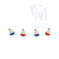 Sailboats on Waves Embroidery Design
