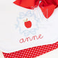 Bow Frame with Apple Back to School Embroidery Design