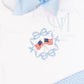 Bow Frame with Flags Patriotic Embroidery Design