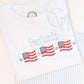 Cross Stitch Waving Flags Patriotic Embroidery Design