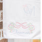 Fancy Floral Two Toned Bow Elegant Satin Embroidery Design