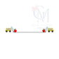 School Bus Back to School Frame Embroidery Design