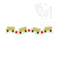 School Bus Rolling Along Embroidery Design