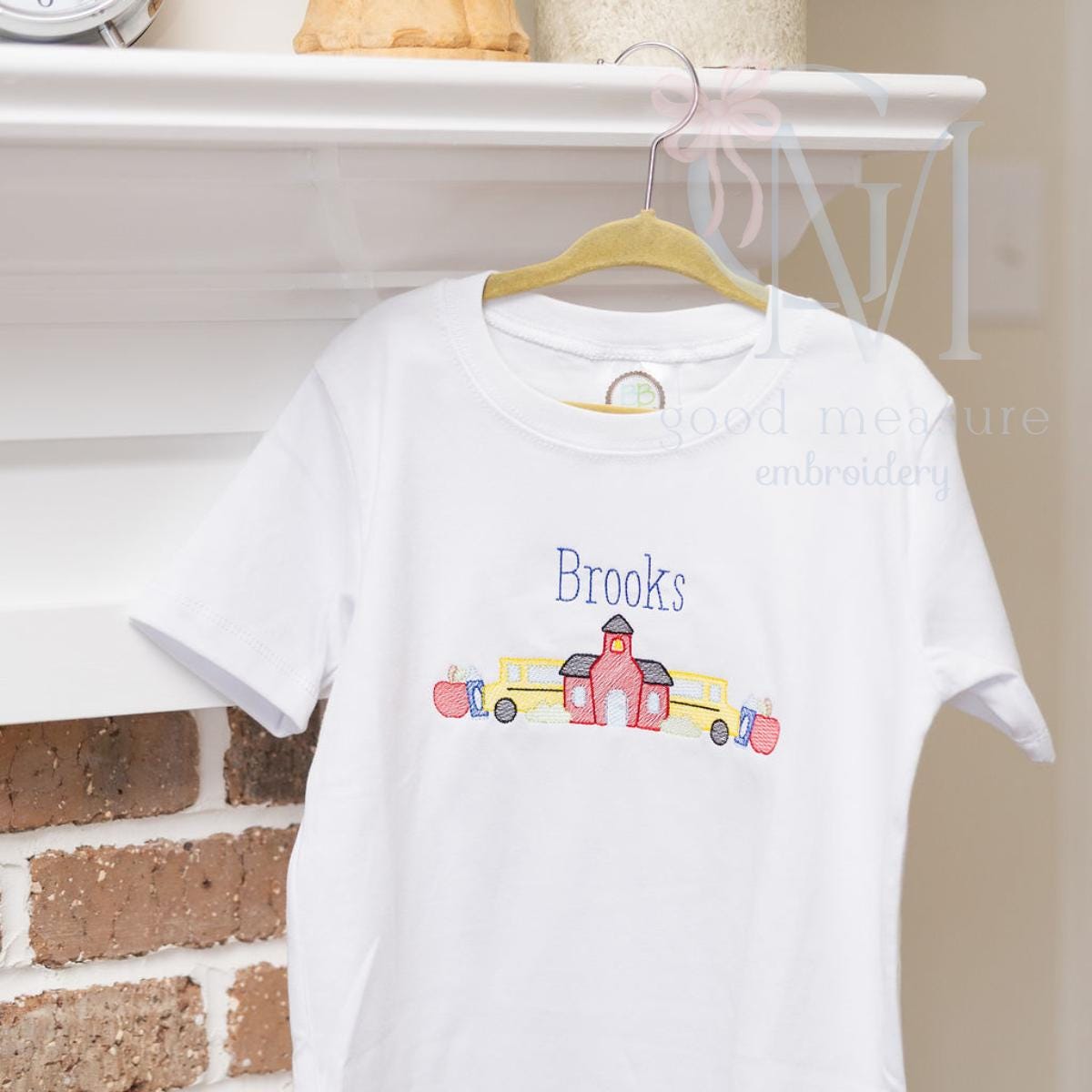 School House Back to School Embroidery Design