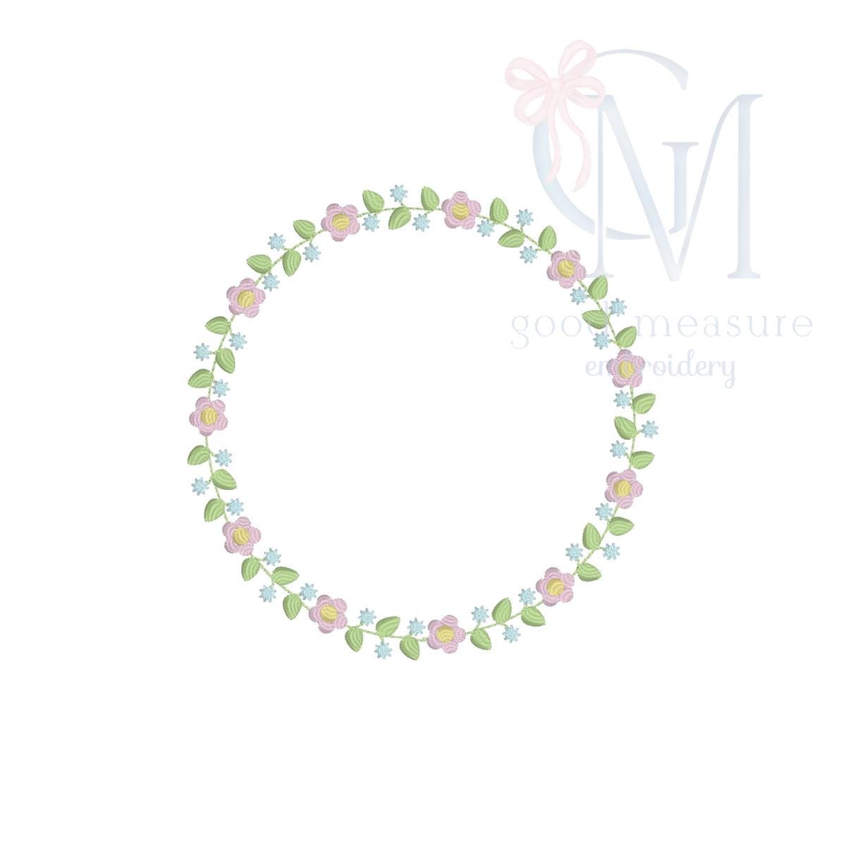 Vintage Daisy Frame Embroidery Design