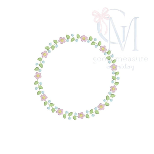 Vintage Daisy Frame Embroidery Design