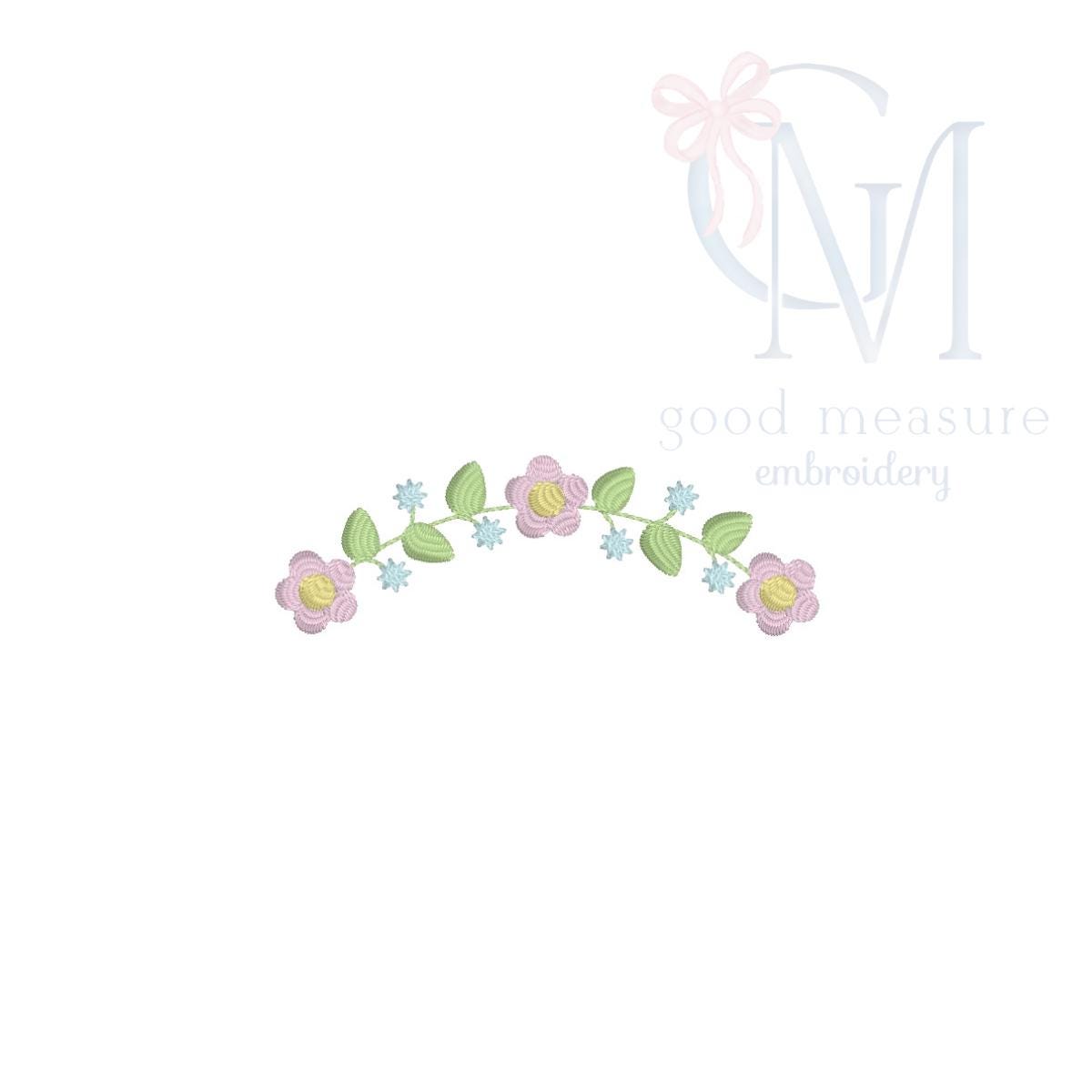 Vintage Daisy Spray Embroidery Design