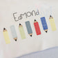 Colorful Pencils Back to School Sketch Machine Embroidery Design
