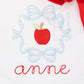 Bow Frame with Apple Back to School Embroidery Design