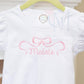 Fancy Two Toned Bow Elegant Satin Machine Embroidery Design