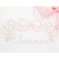 Fancy Floral Two Toned Bow Elegant Satin Embroidery Design