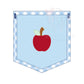 In the Hoop Apple Applique Banner Back to School Embroidery Design