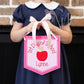 In the Hoop Apple Applique Banner Back to School Embroidery Design