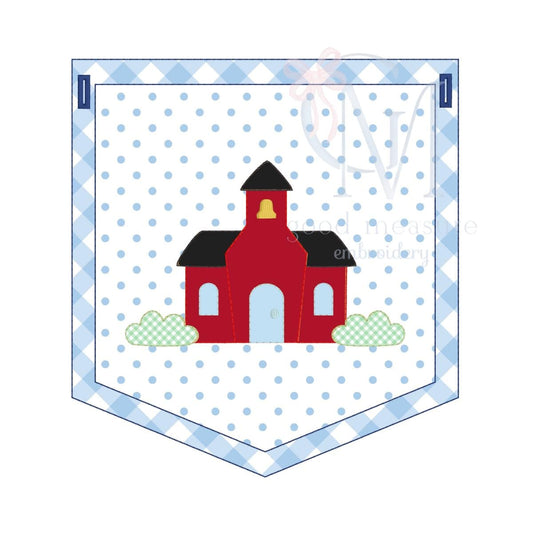In the Hoop School House Banner Back to School Embroidery Design