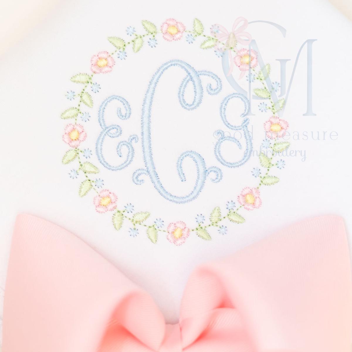 Vintage Daisy Frame Embroidery Design