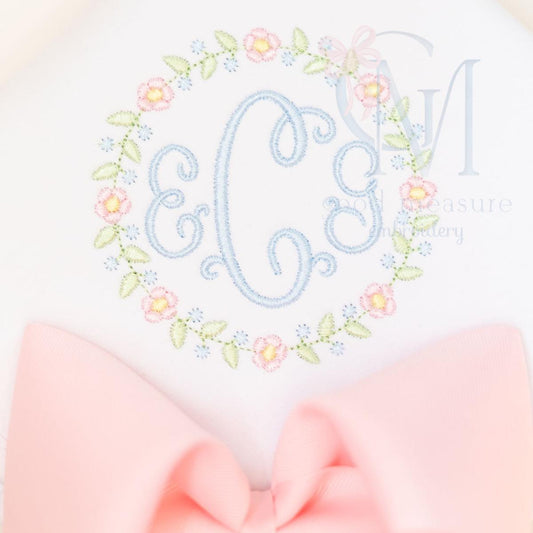 Vintage Daisy Frame Embroidery Design