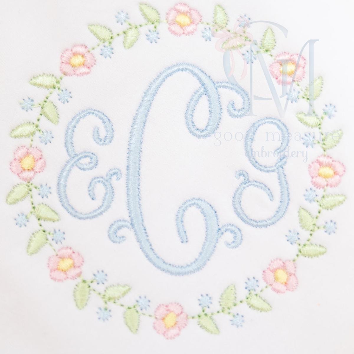 Vintage Daisy Frame Embroidery Design