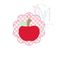 In the Hoop Bean Scallop Apple Bag Tag Embroidery Design