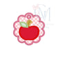 In the Hoop Satin Scallop Apple Bag Tag Embroidery Design
